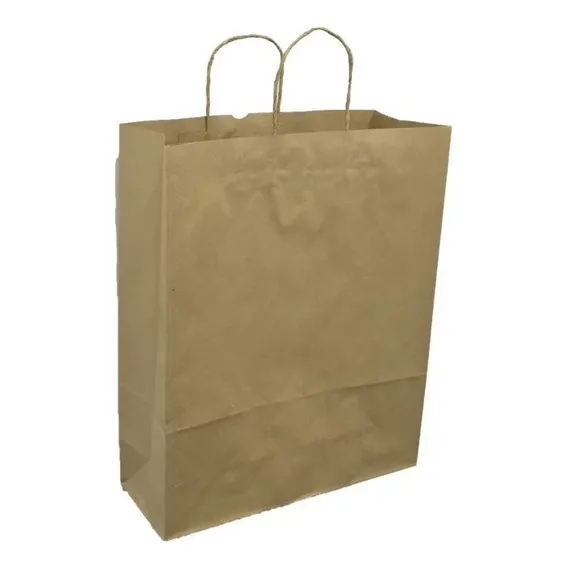 Sacola Papel Kraft Pardo Liso 35x43,5x13,5 (110g) - 50 Un Foto 1