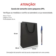 Sacola Papel Preta 13x18x06 - 50 Unidades Foto mini  2