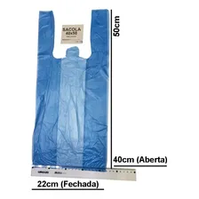 Sacola Plástica Méd Azul 40x50cm - Rioplastic C/4000 (4pct) Foto mini 2