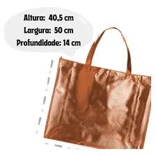 Sacola Tnt Metalizado 40x50 Com 10 Unidades Cor Cobre Foto mini  3