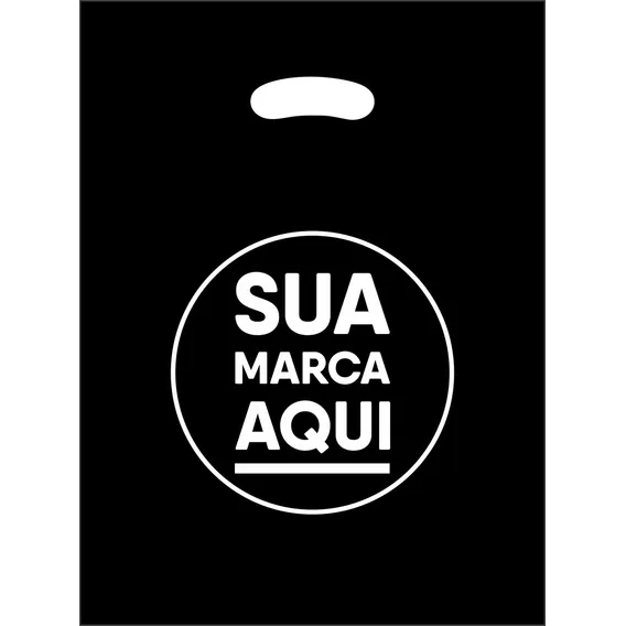 Sacolas Plásticas Personalizadas 40x50 1000 Un Cor Preta Foto 1
