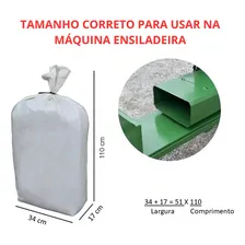 Sacos De Silagem Silo 52x110 200 Micras 300un C/abraçadeiras Foto mini 2