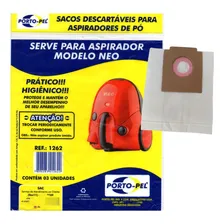 Sacos Para Aspirador De Pó Modelo Neo C/3pcs Ref: 1262. Foto mini  2