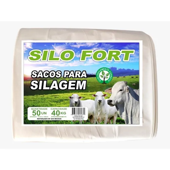 Sacos Para Silagem Branco 51x100 200 Micra 1000un Foto 1