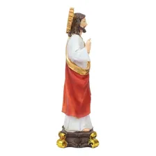 Sagrado Coração De Jesus 15cm - Enfeite Resina Foto mini 3