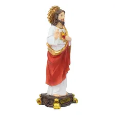 Sagrado Coração De Jesus 15cm - Enfeite Resina Foto mini 2