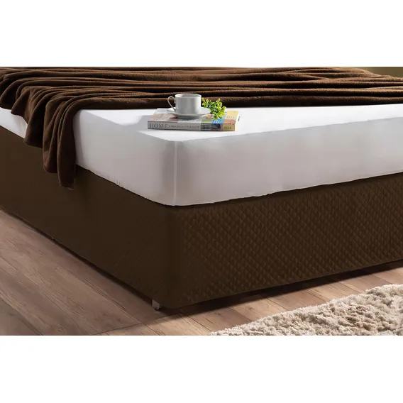 Saia Box Cama Casal Queen Matelado Fábrica Própria Tabaco Foto 1