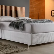 Saia Box King Size Matelado Ultrassonico Luxo Cor Saia Box King Branco Foto  mini 1