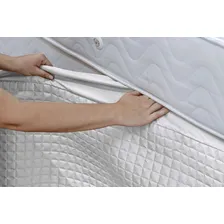 Saia Cama Box Lavive Probox Cama Solteiro Pastilha Poliéster Cor Branco Foto mini  2
