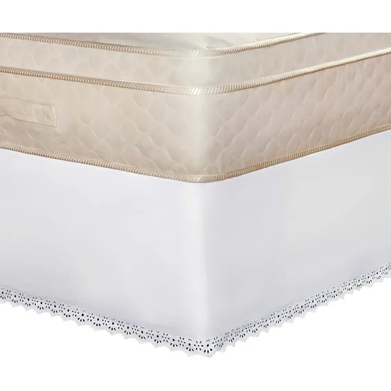 Saia Cama Box Queen Size Microfibra Bordado Ultrass么nico Foto 1