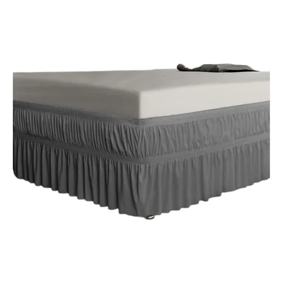 Saia para cama box casal Bel Capas Saia Para Cama Box chumbo Foto 1