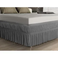Saia para cama box casal Bel Capas Saia Para Cama Box chumbo Foto mini 2