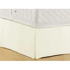 Saia Para Cama Box Casal Com Pregas Creme Admirare Foto mini  3