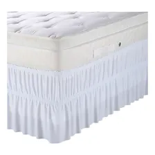 Saia Para Cama Box Casal King Branca Elástico Duplo Foto mini 1