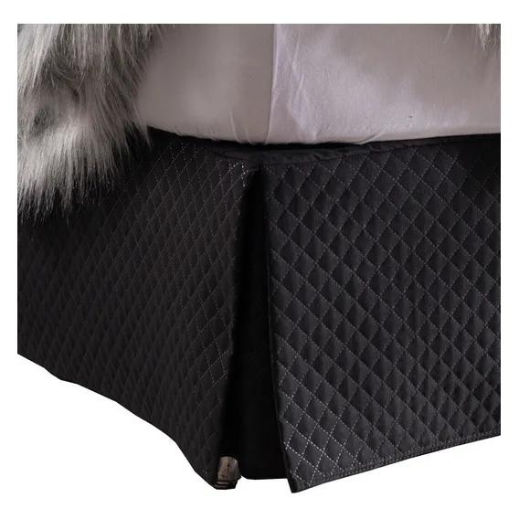 Saia Para Cama Box Casal Queen Saia Box Cor Preto Foto 1