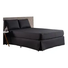 Saia Para Cama Box Casal Queen Saia Box Cor Preto Foto mini 3