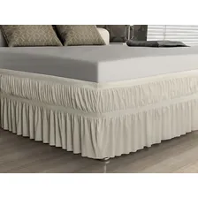 Saia Para Cama Box Malha Solteiro Palha Adomes Foto mini 1