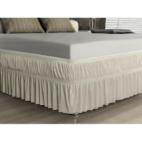 Saia Para Cama Box Malha Solteiro Palha Adomes Foto 1