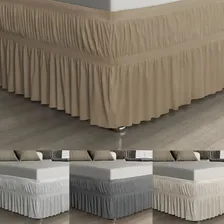 Saia Para Cama Box Malha Solteiro Palha Adomes Foto mini 2