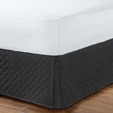 Saia Pra Cama Box Casal Padrão Saia Box Cama Casal Matelada Cor Preto Foto mini 1