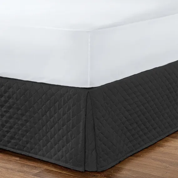 Saia Pra Cama Box Casal Padrão Saia Box Cama Casal Matelada Cor Preto Foto 1