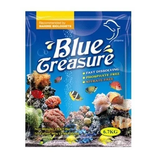 Sal Blue Treasure Reef Sea Salt 6,7kg Aquário Marinho Foto 1
