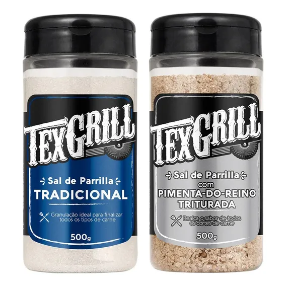 Sal De Parrilla + Sal Parrilla Pimenta 500g Texgrill Foto 1