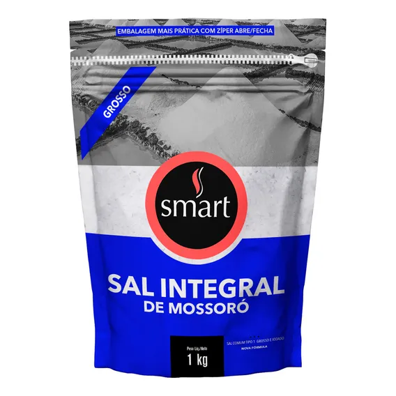 Sal Marinho Integral de Mossor贸 Grosso Smart 1kg Foto 1