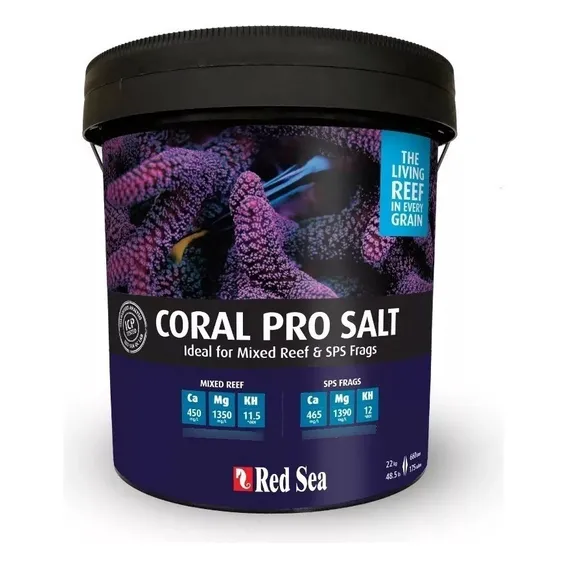 Sal Marinho Red Sea Coral Pro Salt 22kg - Faz 660 Litros Foto 1