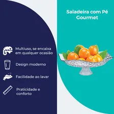 Saladeira Ruvolo, Fruteira Cozinha Mesa, Fruteira Vidro com Pé Foto mini 3