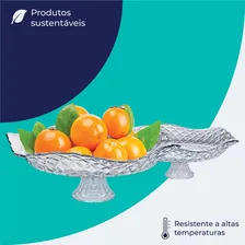 Saladeira Ruvolo, Fruteira Cozinha Mesa, Fruteira Vidro com Pé Foto mini 4