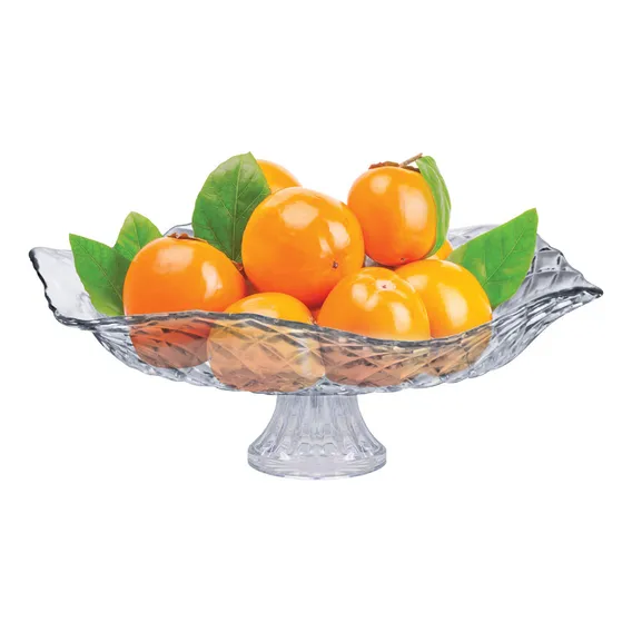 Saladeira Ruvolo, Fruteira Cozinha Mesa, Fruteira Vidro com Pé Foto 1
