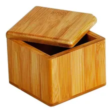 Saleiro Em Bambu Com Tampa Girat贸ria Welf Cor Bege Foto mini 1