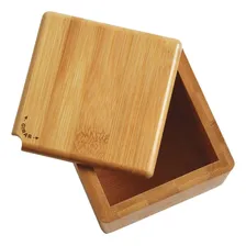 Saleiro Em Bambu Com Tampa Girat贸ria Welf Cor Bege Foto mini 2