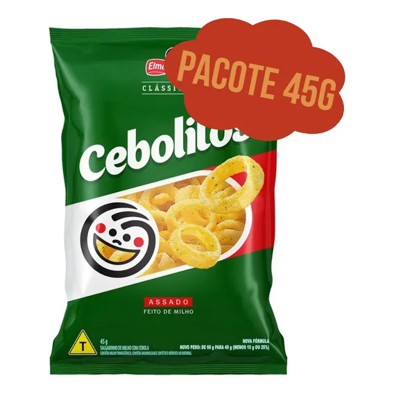 Salgadinho Cebolitos Elma Chips Pequeno Kit C/6 - Atacado Foto 1