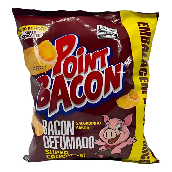 Salgadinho Point Bacon Defumado 200g - Point Chips Foto 1
