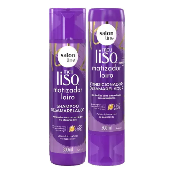Salon Line Meu Liso Matizador Shampoo + Condicionador Foto 1