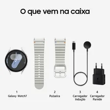 Samsung Galaxy Watch7 Smartwatch 44mm BT Galaxy AI - Prata Foto mini  2
