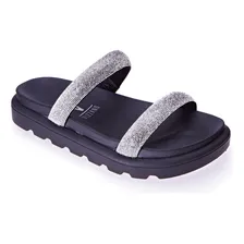 Sandália Casual Feminina 6459.310 Com Tiras Em Strass Vizzano Foto mini  2