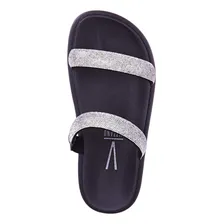 Sandália Casual Feminina 6459.310 Com Tiras Em Strass Vizzano Foto mini  3