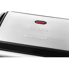 Sanduicheira e grill antiaderente 1000W inox Mondial Foto mini 4