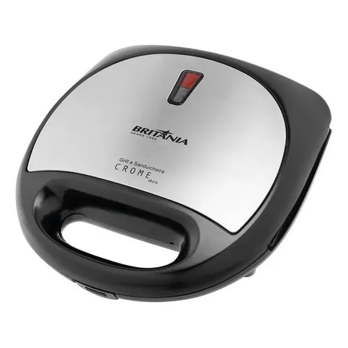 Sanduicheira E Grill Crome Inox Britânia Antiaderente 127v Foto 1