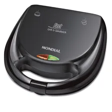 Sanduicheira Fast Grill e Sandwich Mondial Preto 750W S-12 Foto mini 1