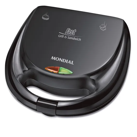 Sanduicheira Fast Grill e Sandwich Mondial Preto 750W S-12 Foto 1