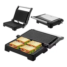 Sanduicheira Grill C/ Prensa Elétrica Homeland Cor Preto E Inox 220v Foto mini  2