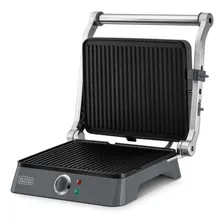 Sanduicheira Grill Elétrica Gourmand Gris Black Decker, Modelo G1400, Grill com Chapa Antiaderentes, Sanduicheira Grill com Abertura 180 Graus, 220v Foto mini  3