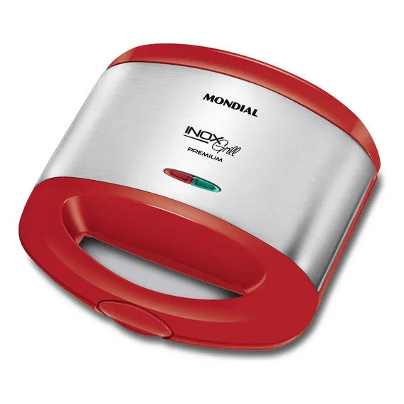 Sanduicheira Grill Premium S-19 800w Vermelho E Inox Mondial 110V Foto 1