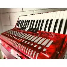 Sanfona/gaita/acordeon Todeskini 120 Baixos 7 Registros Cor Vermelho Foto mini 4