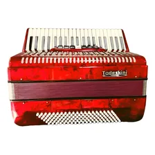 Sanfona/gaita/acordeon Todeskini 120 Baixos 7 Registros Cor Vermelho Foto mini 1