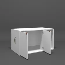 Sanitário Banheiro De Gato Caixa De Areia Fechada Box Cat Cor Branco com Cobre Foto mini 3